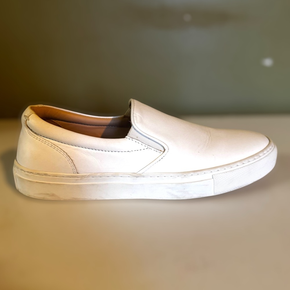 Greats Wooster White Leather Slip-On Sneakers | Italian-Made 8.5 Women’s